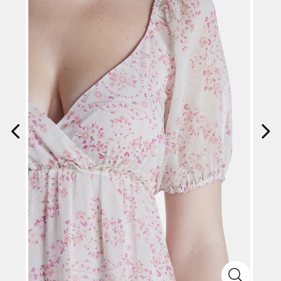 Spring + Mercer Maxi Short Sleeve Floral Print Dress Sz. M NWT - Picture 2 of 13